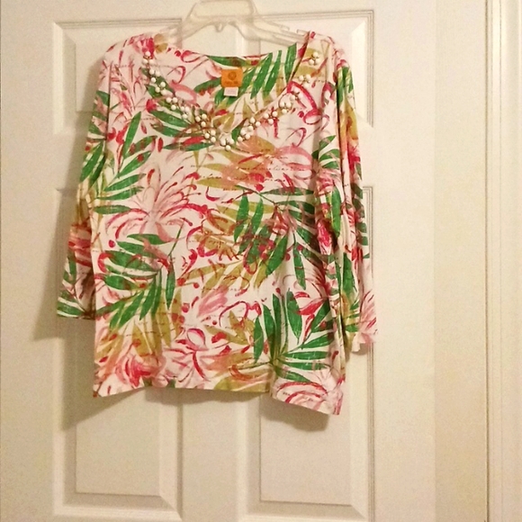 Ruby Rd. Tropical Top - Picture 1 of 5